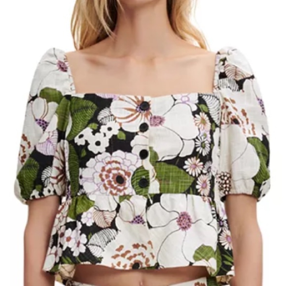 Maje crop peplum top